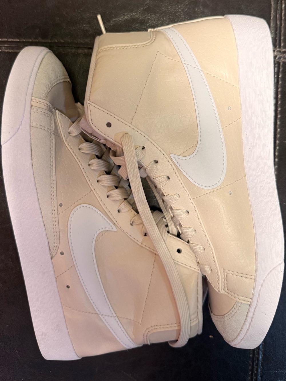 Nike Blazer Mid Top Sneakers - Cream & White Women’s Size 9